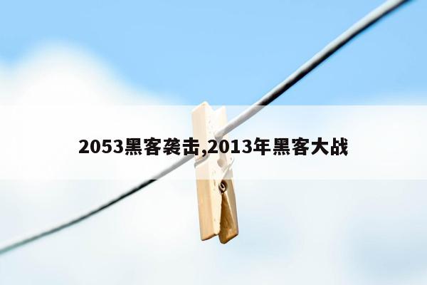 2053黑客袭击,2013年黑客大战