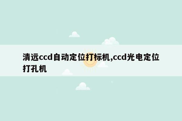 清远ccd自动定位打标机,ccd光电定位打孔机