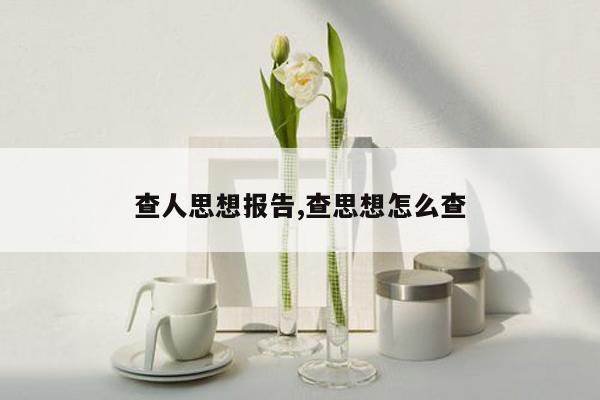 查人思想报告,查思想怎么查