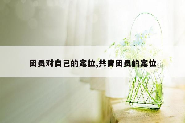 团员对自己的定位,共青团员的定位