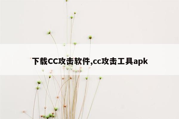 下载CC攻击软件,cc攻击工具apk