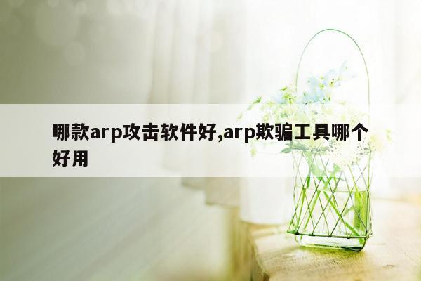 哪款arp攻击软件好,arp欺骗工具哪个好用