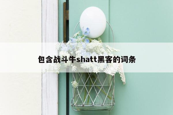 包含战斗牛shatt黑客的词条