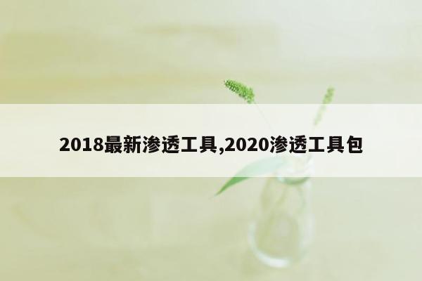 2018最新渗透工具,2020渗透工具包