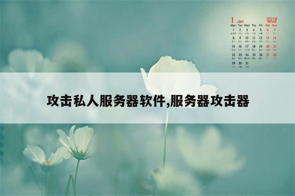 攻击私人服务器软件,服务器攻击器