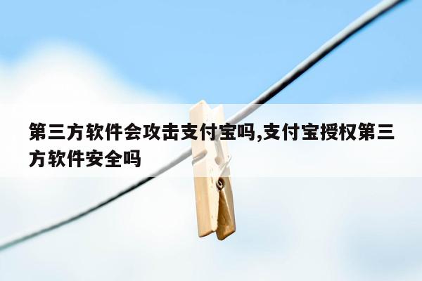 第三方软件会攻击支付宝吗,支付宝授权第三方软件安全吗