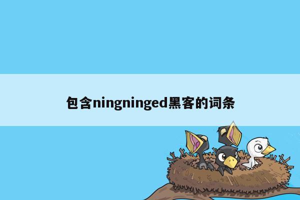 包含ningninged黑客的词条