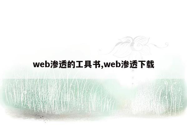 web渗透的工具书,web渗透下载