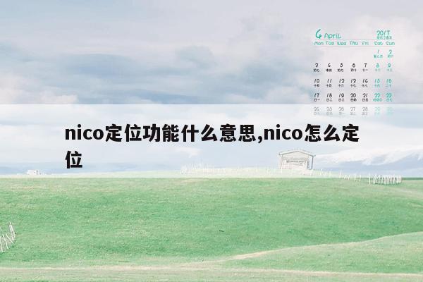 nico定位功能什么意思,nico怎么定位