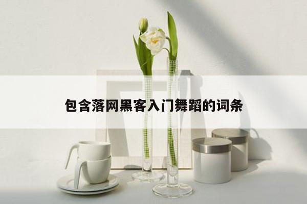 包含落网黑客入门舞蹈的词条