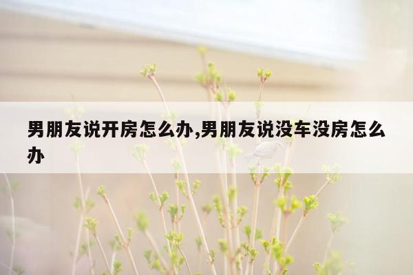 男朋友说开房怎么办,男朋友说没车没房怎么办