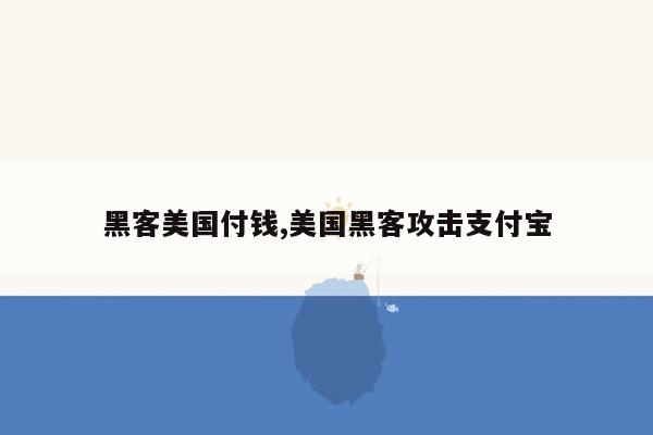 黑客美国付钱,美国黑客攻击支付宝