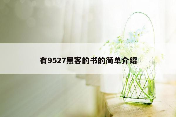 有9527黑客的书的简单介绍