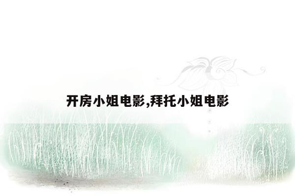 开房小姐电影,拜托小姐电影