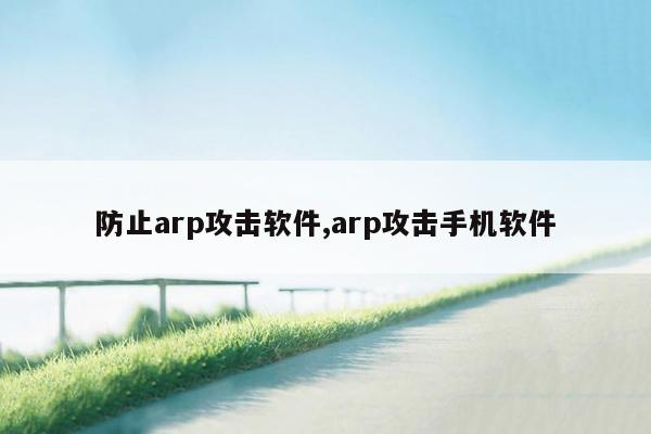 防止arp攻击软件,arp攻击手机软件