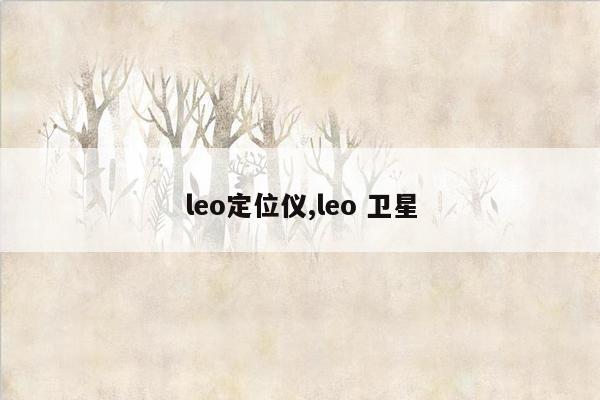 leo定位仪,leo 卫星