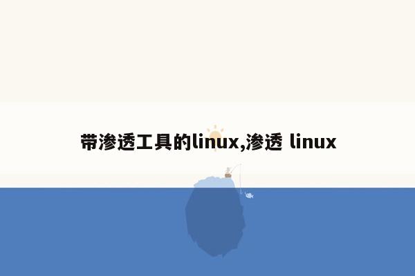 带渗透工具的linux,渗透 linux