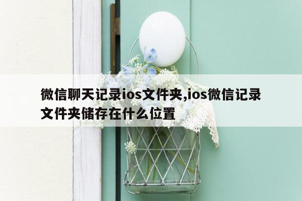 微信聊天记录ios文件夹,ios微信记录文件夹储存在什么位置